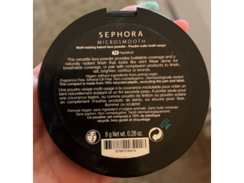 Sephora Multi-Tasking Baked Face Powder, 75 Hazenut, 0.28 oz/8 g