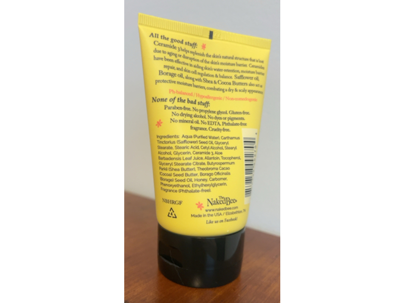 The Naked Bee Serious Hand Repair Cream, Grapefruit Blossom Honey, 3.25 fl oz/96 mL, Pack Of 2