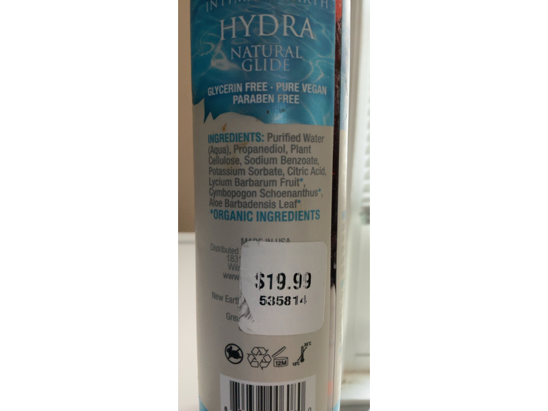 Intimate Earth Hydra Natural Glide, 8 oz/240 mL