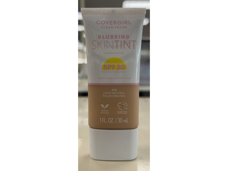 CoverGirl Blurring Skin Tint, 415 Light Neutral, SPF 30, 1 fl oz/30 mL