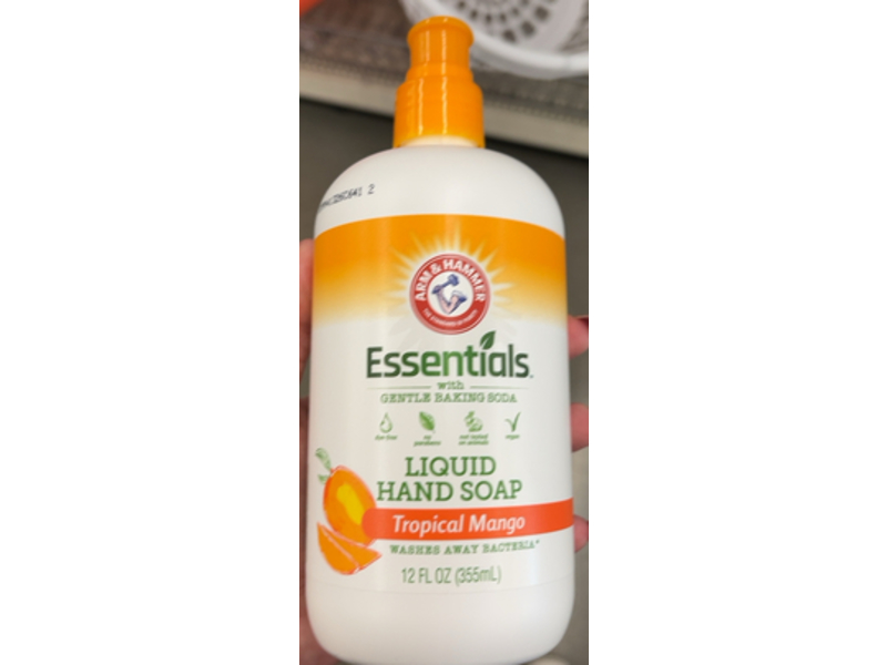 Arm & Hammer Essentials Liquid Hand Soap, Tropical Mango, 12 fl oz/355 mL