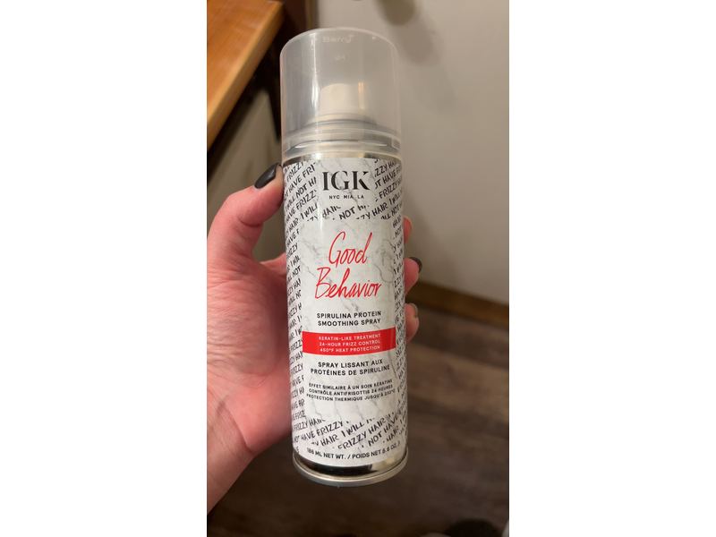 IGK Good Behavior Smoothing Spray, Spirulina Protein, 5.8 oz/186 mL