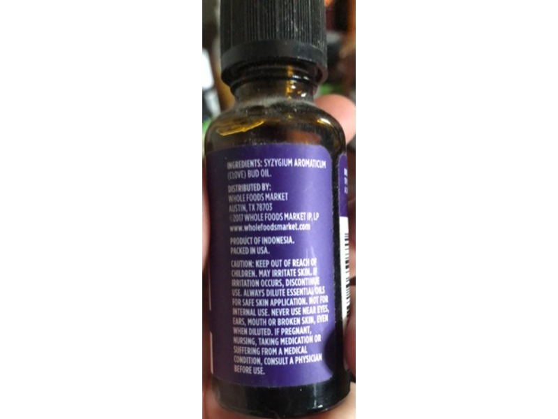 Whole Foods Market Comforting Essential Oil, Clove Bud, 1 fl oz/30 mL