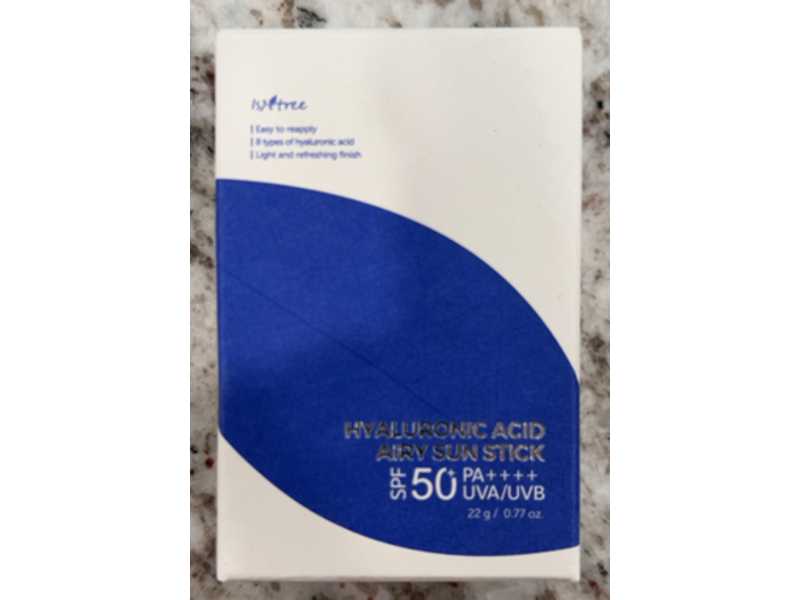 Isntree Hyaluronic Acid Airy Sun Stick, SPF 50+ PA ++++, 0.77 oz/22 g