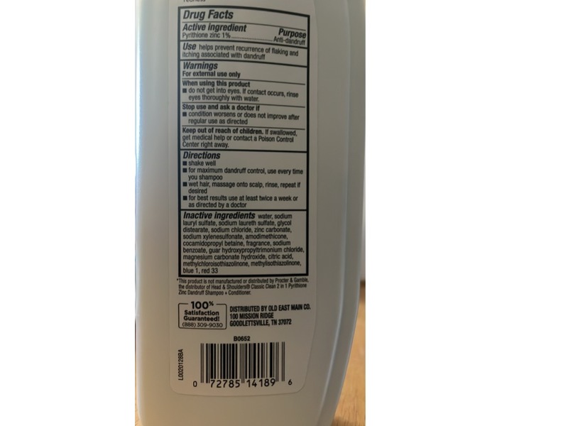 Simply Clean 2 In 1 Dandruff Shampoo + Conditioner, 14.2 fl oz/420 mL