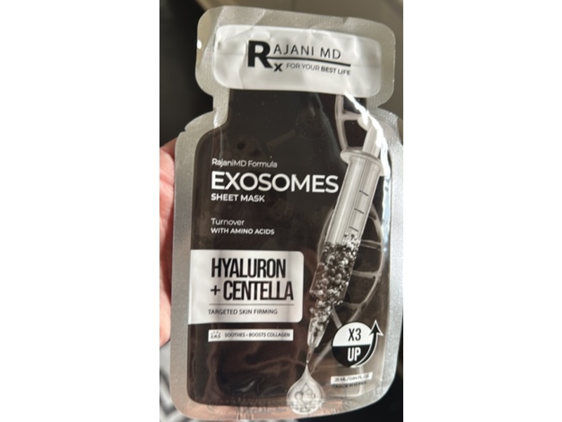 Rajani MD Exosomes Sheet Mask, Amino Acids, Hyaluron + Centella, 0.84 fl oz/25 mL