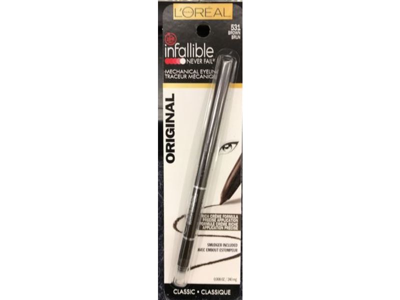 L'Oreal Infallible Never Fail Eyeliner, Brown Brun, 0.008 oz