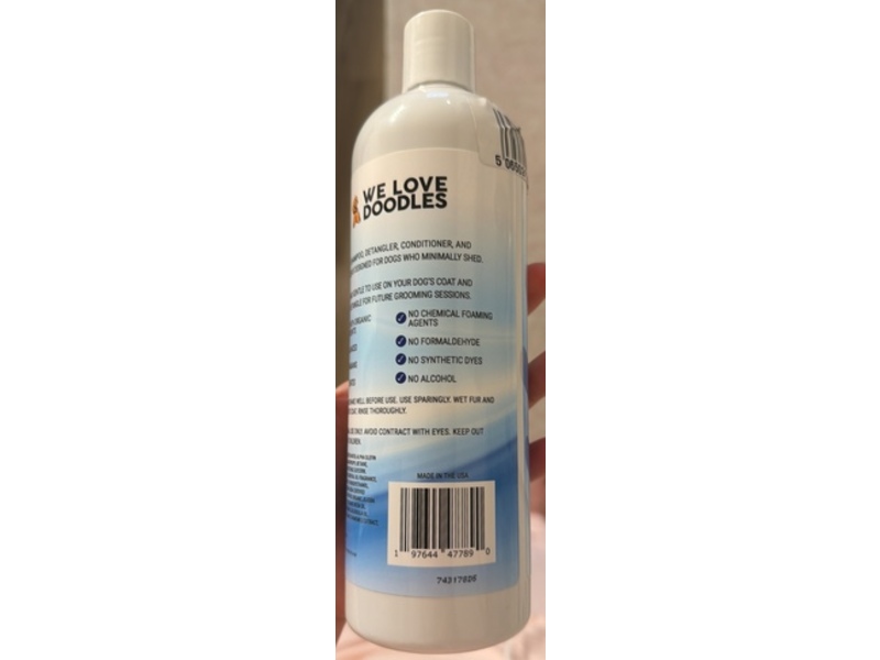 We Love Doodles 4-In-1 Dog Shampoo, Detangler & Conditioner, Ocean Breeze, 16 fl oz/473 mL