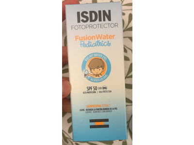 ISDIN Fotoprotector Fusion Water Pediatrics Sunscreen, SPF 50 UVB UVA Alta Protection