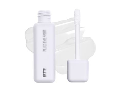 About Face Matte Fluid Eye Paint, White Noise, 0.15 fl oz/45 mL