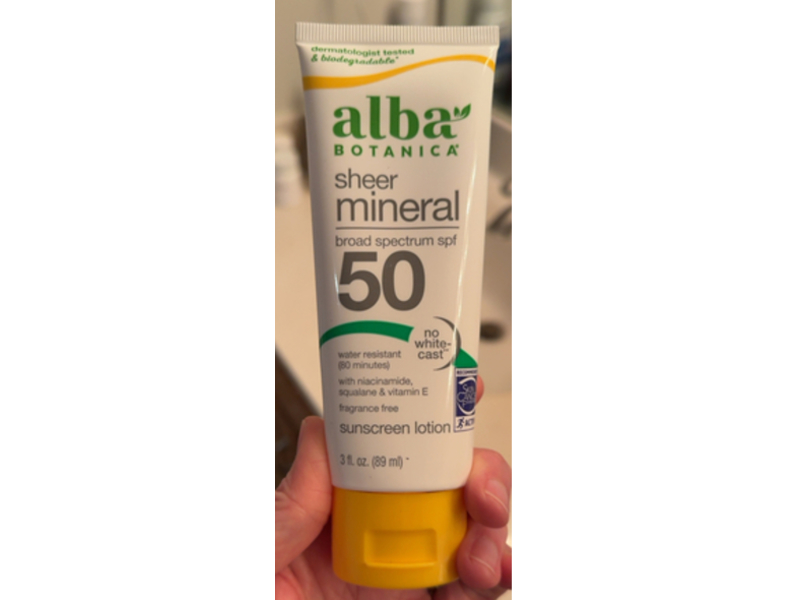Alba Botanica Sunscreen Lotion, SPF 50, 3 fl oz/89 mL