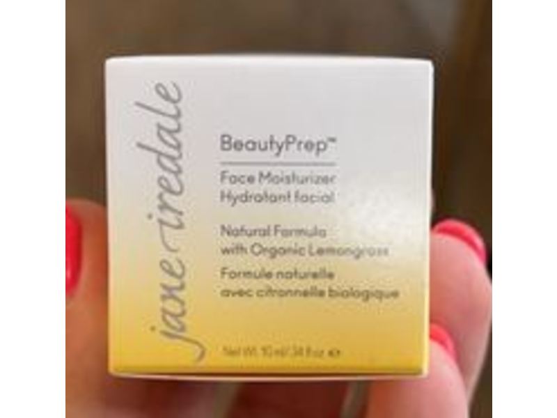 Jane Iredale Beautyprep Face Moisturizer, Organic Lemongrass, 0.34 fl oz/10 mL