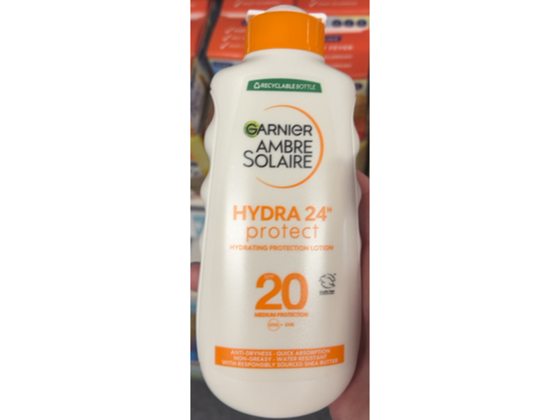 Garnier Ambre Solaire Hydrating Protection Lotion, SPF 20, 200 mL