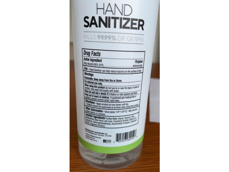 Nature Love Hand Sanitizer, Aloe Vera, 16 fl oz / 473 ml