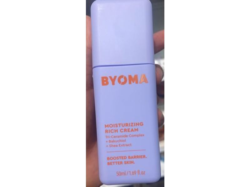 Byoma Moisturizing Rich Cream, Tri-Ceramide Complex + Bakuchiol + Shea Extract, 1.69 fl oz/50 mL
