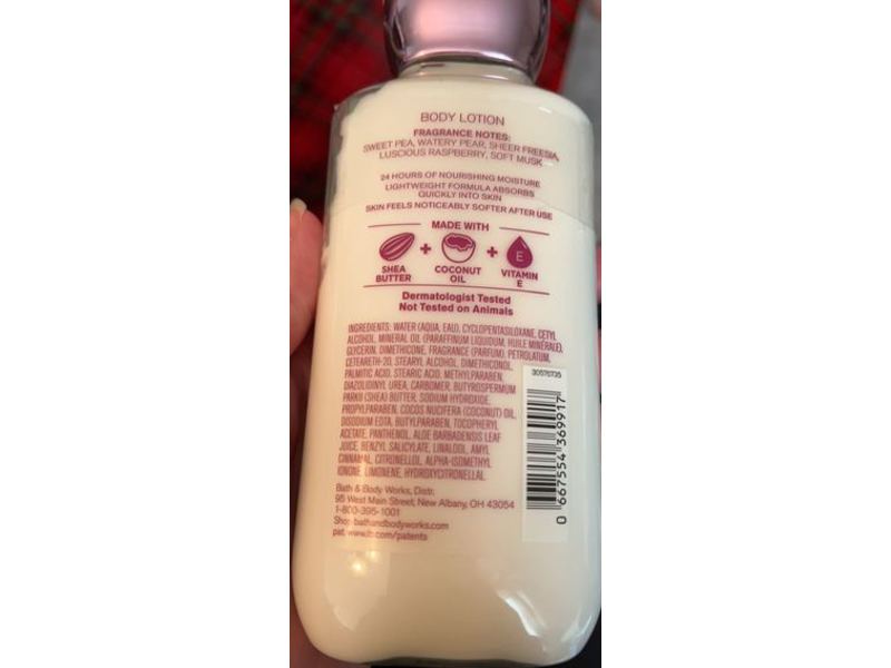 Bath & Body Works Sweet Pea Moisture Body Lotion, Shea Butter + Vitamin E, 8 fl oz/236 mL