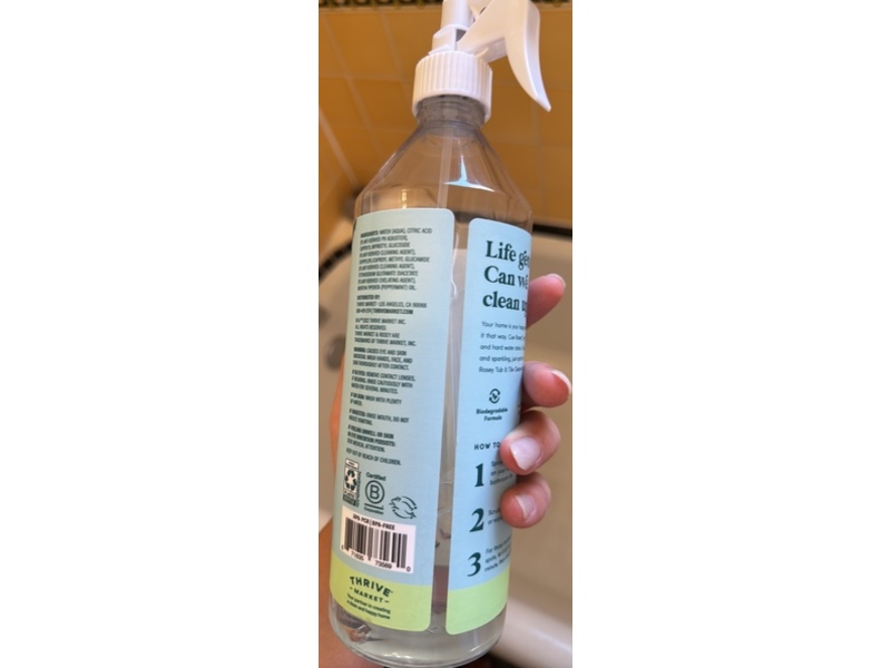 Rosey Tub & Tile Cleaner, Peppermint, 22 fl oz/650 mL