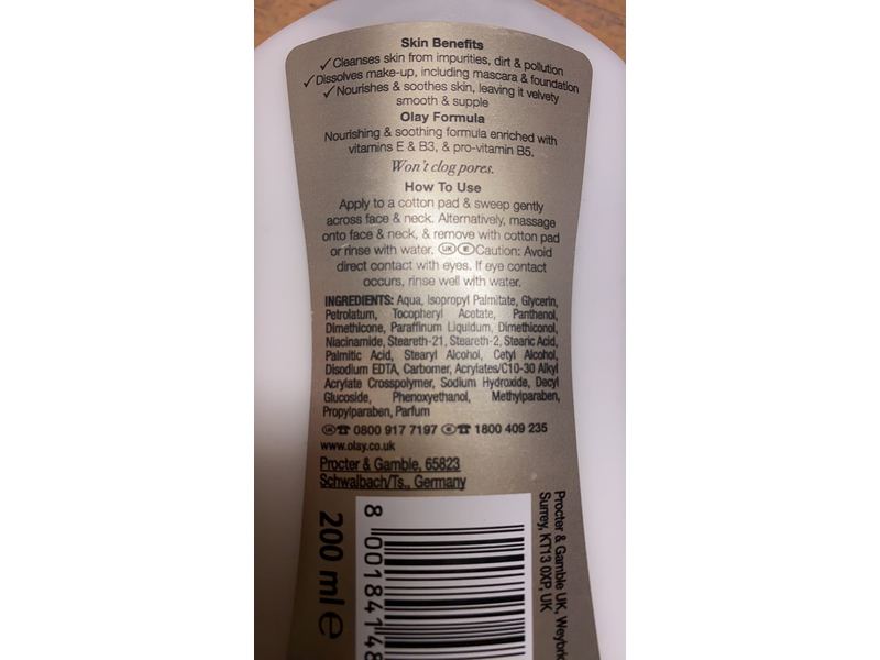 Olay Cleanse Make-Up Melting Cleansing Milk, Dry Skin, 200 mL