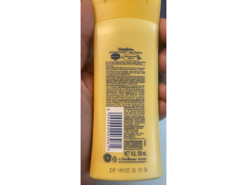 Vaseline Intensive Care Deep Restore Body Lotion, 100 mL