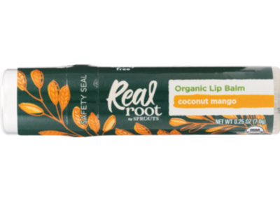 Real Root By Sprouts Organic Lip Balm, Coconut Mango, 0.25 oz/7 g
