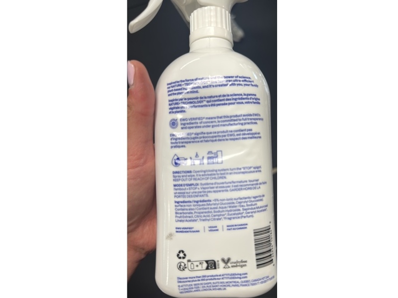 Attitude All Purpose Cleaner, Lavender, 27.1 fl oz/800 mL