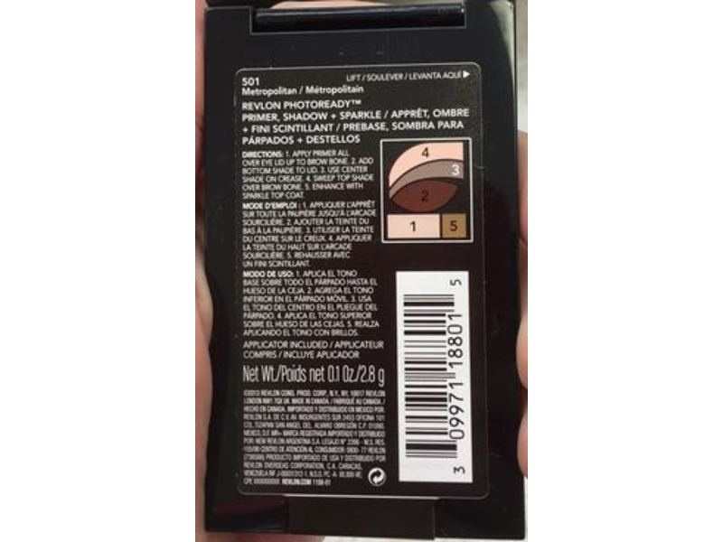 Revlon Photoready Primer, Shadow + Sparkle, 501 Metropolitan, 0.1 oz/2.8 g
