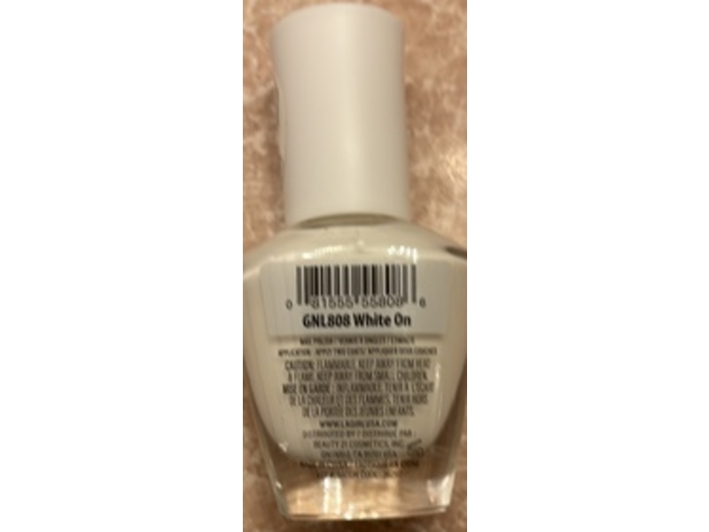 L.A. Girl Color Pop Nail Polish, GNL808 White On, 0.47 fl oz/14 mL