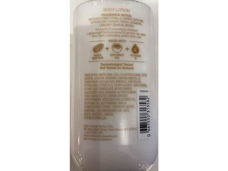 Bath & Body Works Warm Vanilla Sugar Moisture Body Lotion, Shea Butter + Vitamin E, 8 fl oz/236 mL