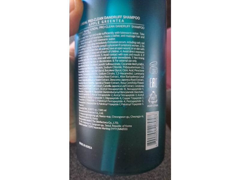 Kundal Dandruff Relief Shampoo, Apple Green Tea, 16.90 fl oz/500 mL