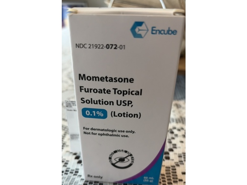 Mometasone Furoate Topical Solution 0.1%, Lotion, 60 mL, Encube (Rx)