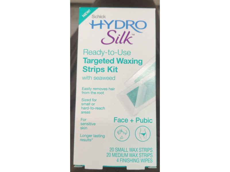 Schick Hydro Silk Targeted Waxing Strips Kit, Seaweed
