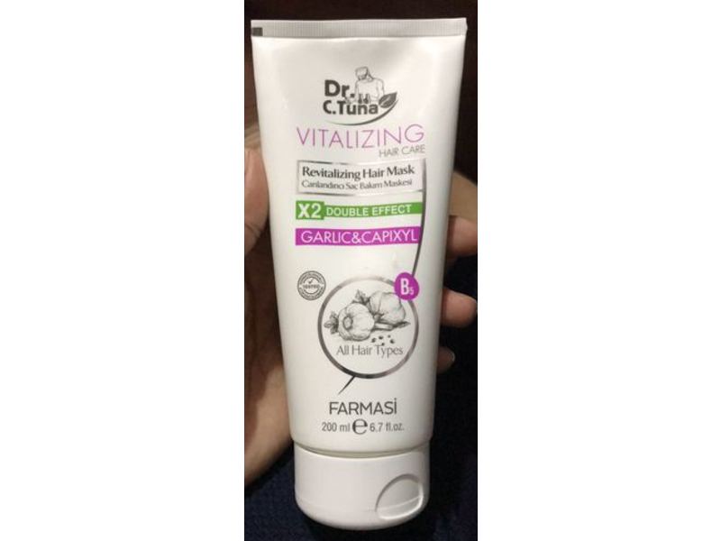 Farmasi Dr. C Tuna Revitalizing Hair Mask, Garlic & Capixyl, 6.7 fl oz/200 ml