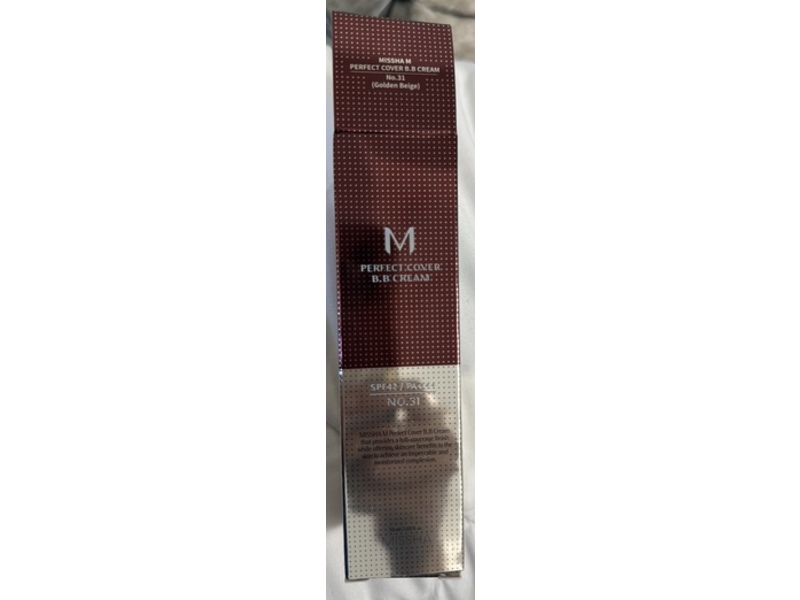 Missha M Perfect Cover BB Cream, SPF 42++, No 31 Golden Beige, 1.69 fl oz/50 mL