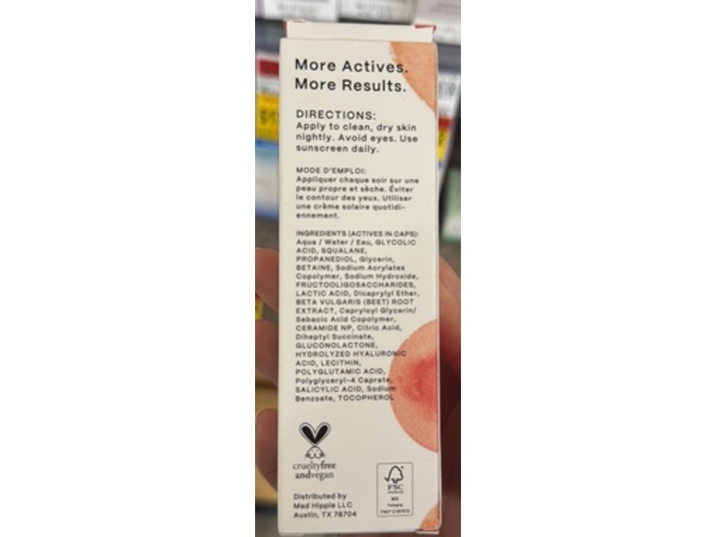Mad Hippie Aha+Bha Milk Serum, Ceramide, Glycolic & Salicylic Acids, 2 fl oz/59 mL