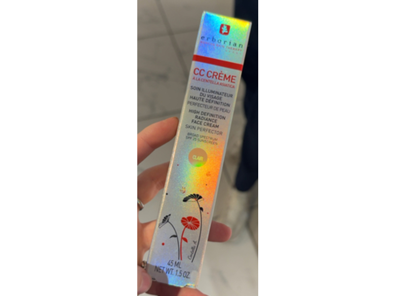 Erborian CC Cream High Definition Radiance Face Cream Skin Perfector, Clair SPF 25, 1.5 fl oz/45 mL