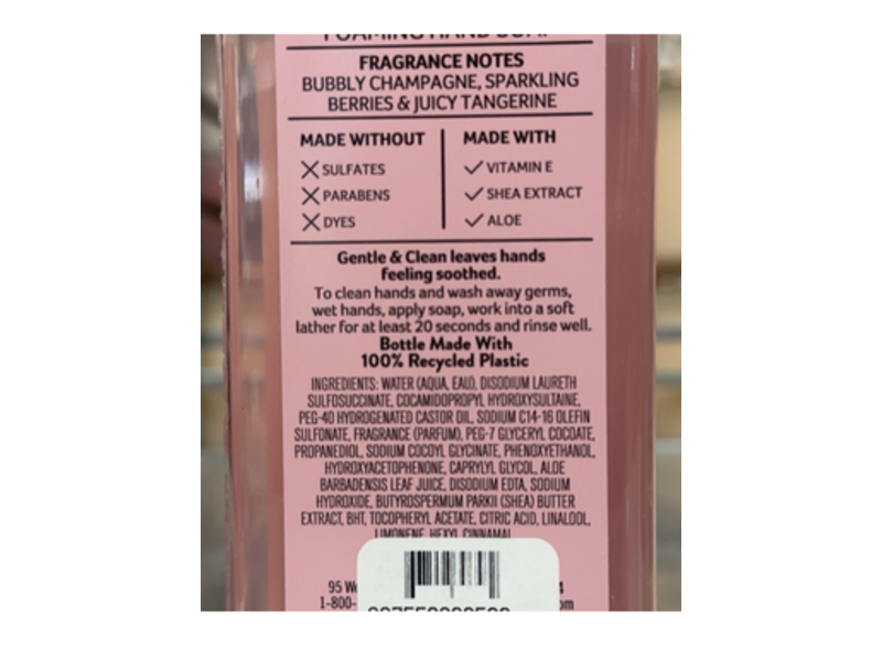 White Barn Gentle & Clean Foaming Hand Soap, Champagne Toast, 8.75 fl oz/259 mL