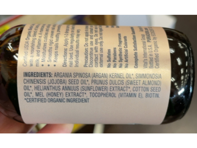 Pura D'Or Organic Biotin Nail & Cuticle Oil, 4 fl oz/118 mL