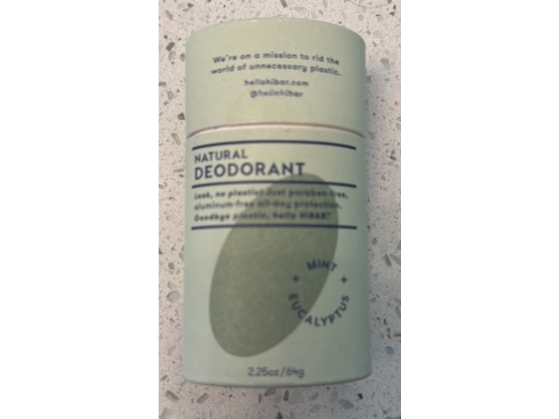 HiBAR Natural Deodorant, Mint & Eucalyptus, 2.25 oz/64 g
