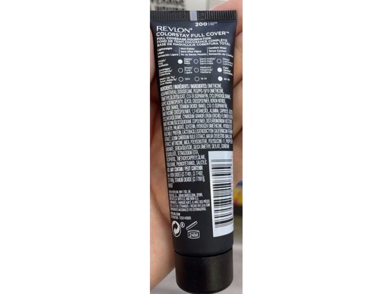 Revlon Colorstay Full Cover Foundation, 200 Nude, SPF 10, 1.0 fl oz/30 mL