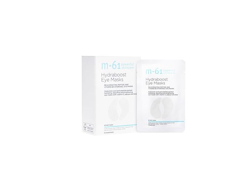 M-61 Hydraboost Eye Masks, Peptides & Vitamin E, 10 Count