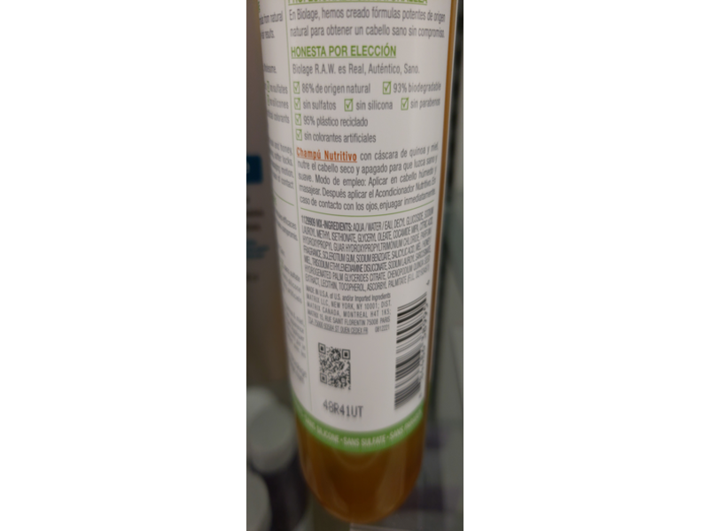 Biolage R.a.w Nourish Shampoo, Dry & Dull Hair, 11 fl oz/325 mL