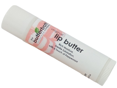 Butter Bath Rich Moisture & Gentle Exfoliation Lip Butter, Peppermint, 0.15 fl oz