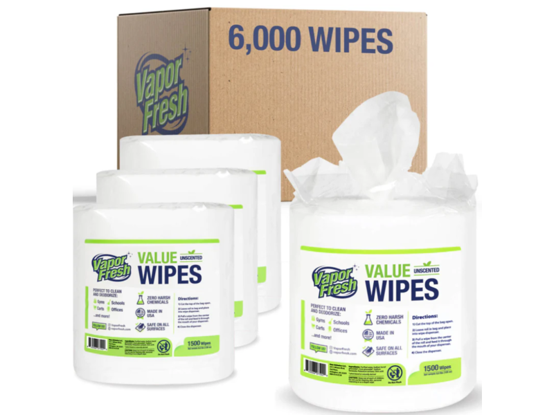 Vapor Fresh Value Wipes, 1500 Count