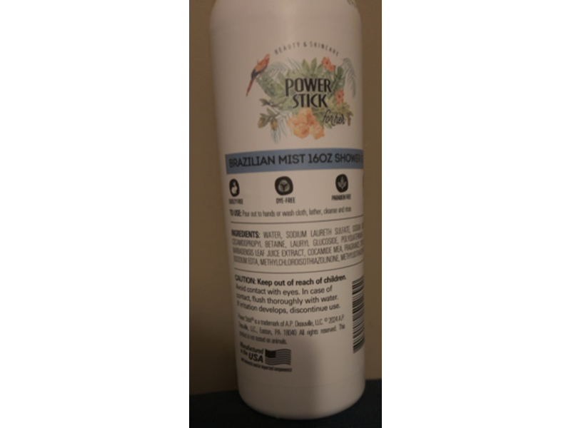 Power Stick Shower Gel, Brazilian Mist, 16 fl oz/473 mL, Pack Of 2