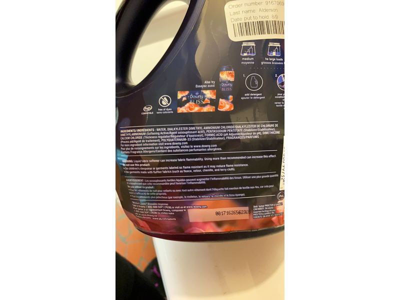 Downy Liquid Fabric Softener, Infusions Bliss, Sparkling Amber & Rose, 81 fl oz