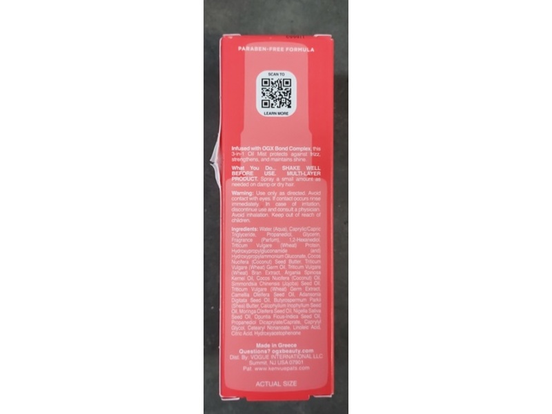 Ogx Bond Protein Repair Oil Mist, Repair & Protect, 1.7 fl oz/50 mL