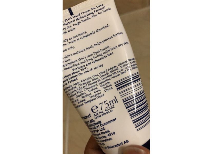 Eucerin Urea Repair Plus Hand Cream, Urea + Ceramide, 2.53 oz/75 mL