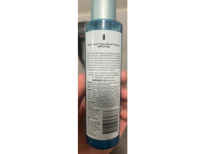 Neutrogena Hydro Boost Cleanser, Water Gel, 145 mL