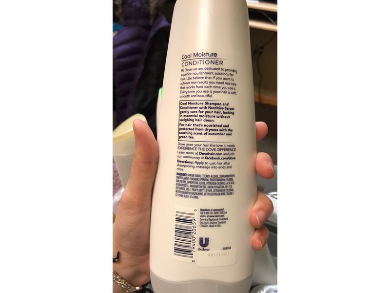 Dove Cool Moisture Conditioner, Cucumber & Green Tea, 12 fl oz/355 mL