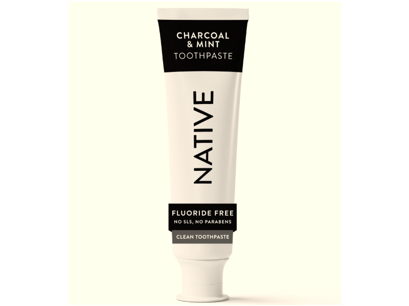 Native Fluoride Free Toothpaste, Charcoal & Mint, 90 mL